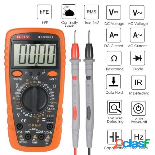 NJTY DT-9203T Multímetro de 20000 cuentas True RMS Medidor