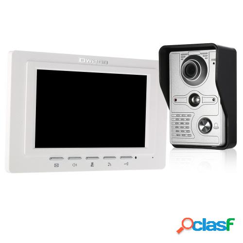OWSOO Monitor de interior con timbre de video con cable de 7