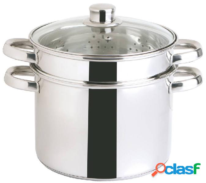 Olla con vaporera y colador para pasta
