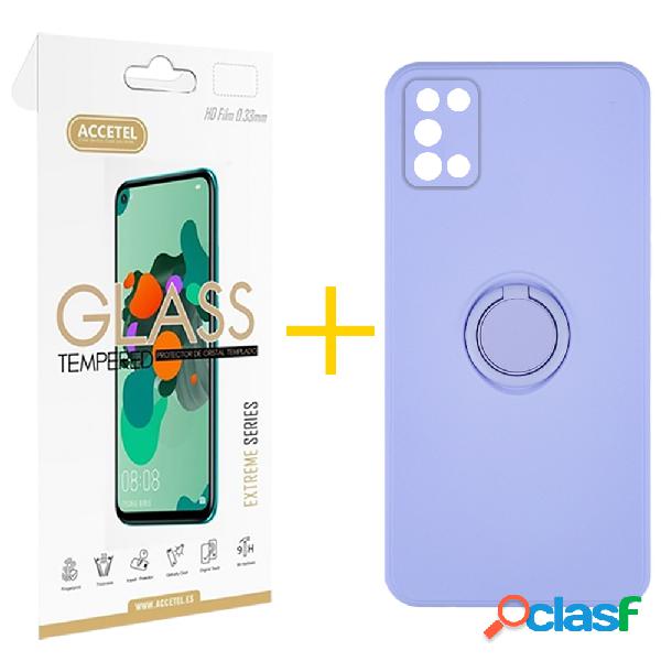 Pack 1 X Protector de Vidrio Templado 2.5D + Funda ACCETEL