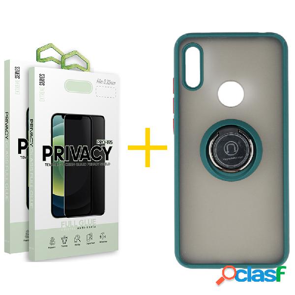 Pack 2 Películas Antiespia + Funda SKYHE por Huawei Y6 2019