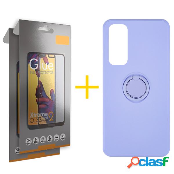 Pack 2 Películas Full + Funda SKYHE por Huawei P Smart 2021