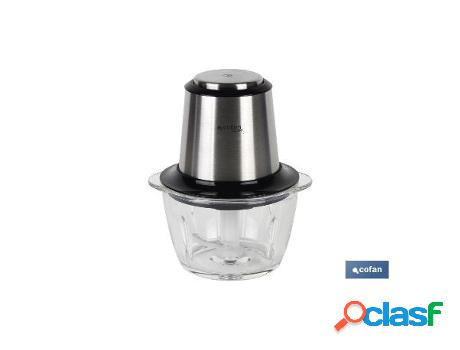 Picadora electrica acero inox vaso de cristal 1,2 l 400w