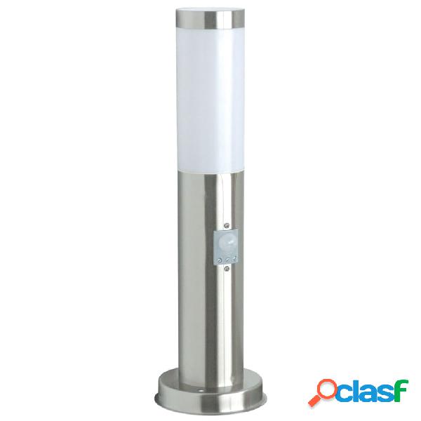 Ranex Bolardo de luz con sensor 20 W cromado 45 cm