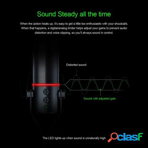 Razer Seiren Elite Micrófono Cápsula dinámica única