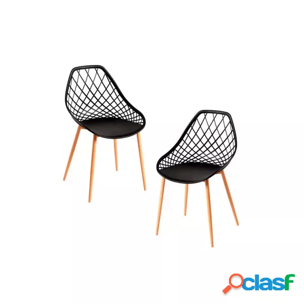RegalosMiguel - Pack 2 Sillas Redy - Negro