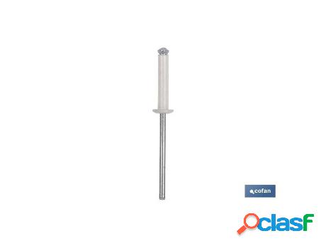Remaches de flor blanco 4.8 x 21 mm caja 500 unid.