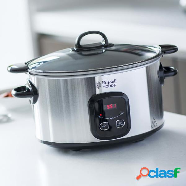 Russell Hobbs Olla de cocción lenta MaxiCook plateado 6 L