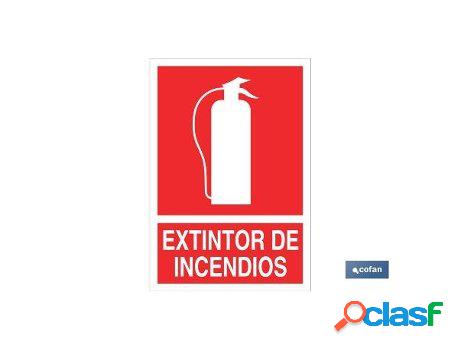 Señal adhesivo 148x105mm. extintor de incendios pictograma