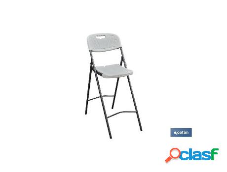 Silla alta plegable blanca 57x44x109cm caja 2 unid.