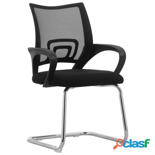 Silla de oficina voladiza tela de malla negro
