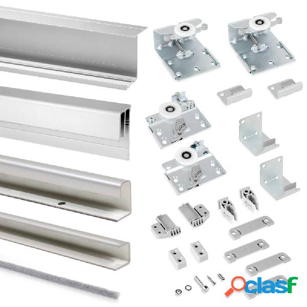 Sistema corredero para armario 2 puertas colgadas espesor 16