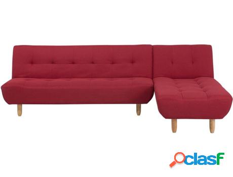 Sofá Rinconera Alsten (Rojo - Poliéster -163x257x80 cm)