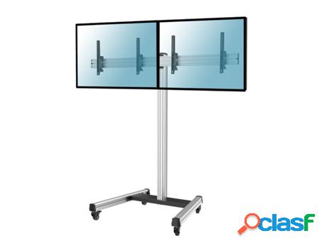 Soporte de suelo con ruedas para 2 TV 43"-49", Altura 175