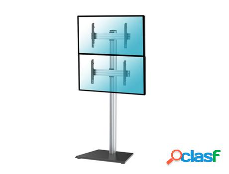 Soporte de suelo para 2 TV 40"-65", Altura 240 cm