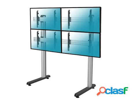 Soporte de suelo para 4 TV 45"-55", Altura 175 cm