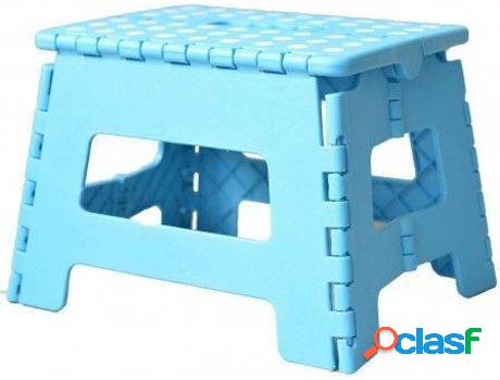Taburete HOGAR Y MÁS Plegable Robusto Y Práctico Azul Con
