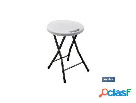 Taburete plegable blanco 33x30x46cm caja 4 unid.