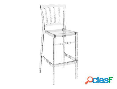 Taburete respaldo opera transparente 75 cm