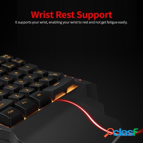 Teclado de una mano con soporte para reposamuñecas Teclado