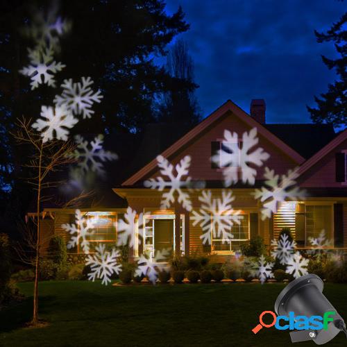 Tomshine 4W 4LED en movimiento del copo de nieve de Navidad