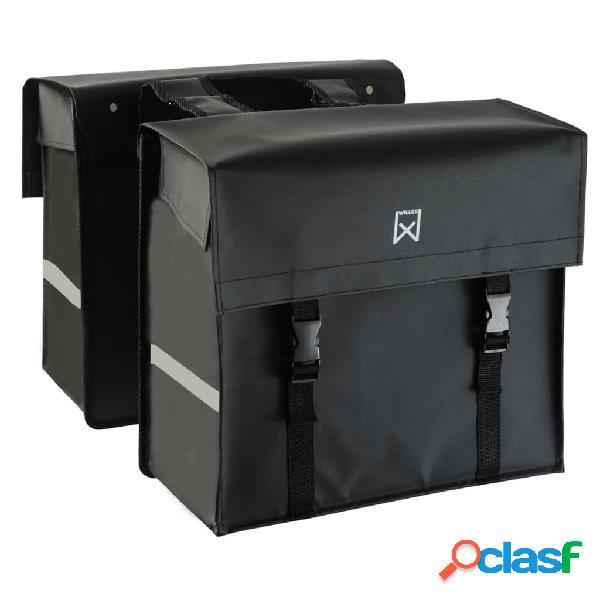 Willex Alforjas de taurpaulin para bicicleta 40 L negra mate