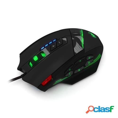 ZELOTES C-12 Ratón óptico USB con cable para juegos 12