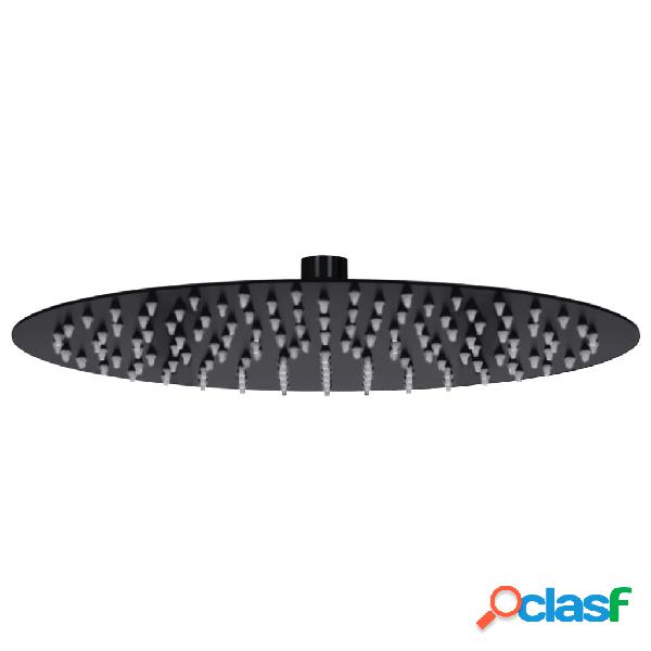 vidaXL Cabezal de ducha efecto lluvia acero inox redondo