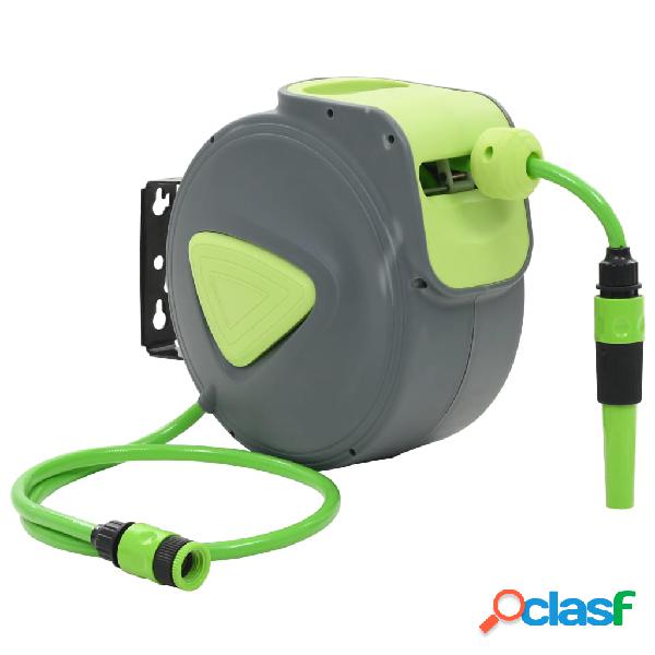 vidaXL Carrete de manguera retráctil automático de pared