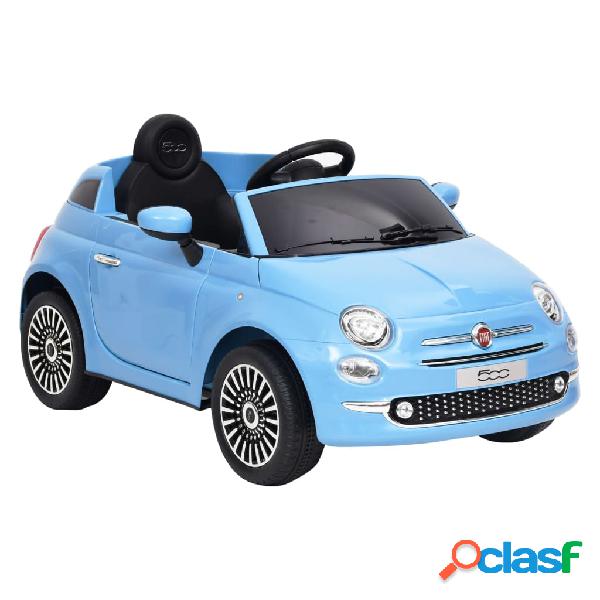vidaXL Coche correpasillos eléctrico Fiat 500 azul