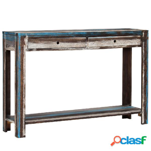 vidaXL Mesa consola de madera maciza vintage 118x30x80 cm