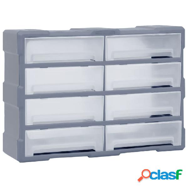 vidaXL Organizador multicajones con 8 cajones grandes