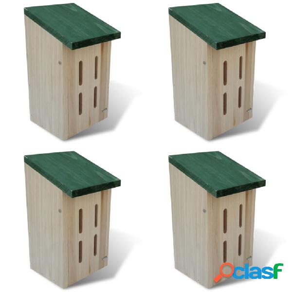 vidaXL Set 4 cajas nido-refugio para mariposas, 14 x 15 x 22