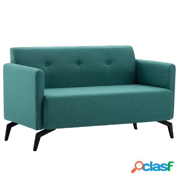 vidaXL Sofá de 2 plazas con tapizado de tela 115x60x67 cm