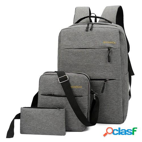 3 piezas Mochila Combo Set Mochila para computadora