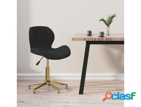 335037 vidaXL Swivel Dining Chair Black Velvet