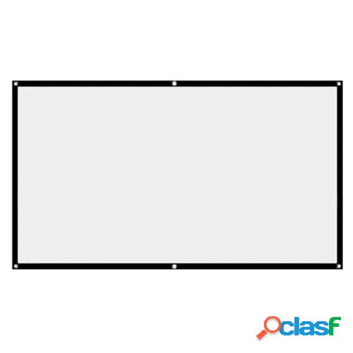 Agujeros de pantalla de proyector suave sin pliegue