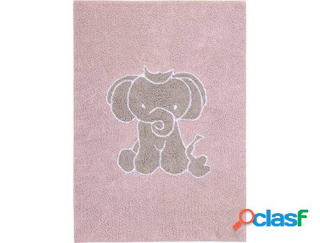 Alfombra Infantil HAPPY DECOR KIDS Elefante (Rosa - Algodón