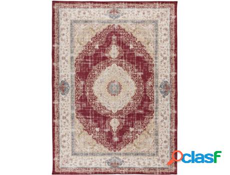 Alfombra vintage plegable - ATTICGO - Neila - Rojo, 80X150