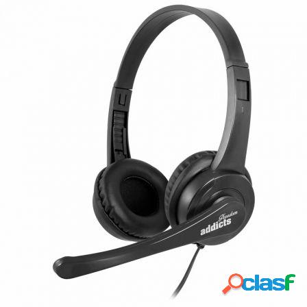 Auriculares ngs vox505 usb/ con microfono/ usb/ negros