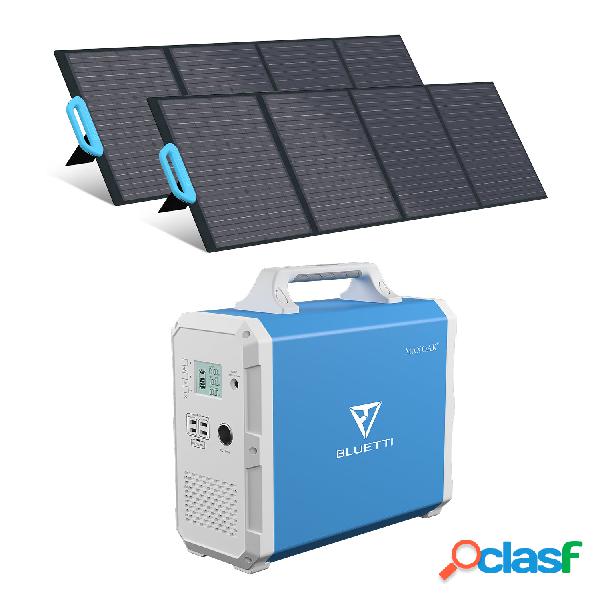 BLUETTI EB150 Generador Solar Portátil + 2/120W Panel Solar