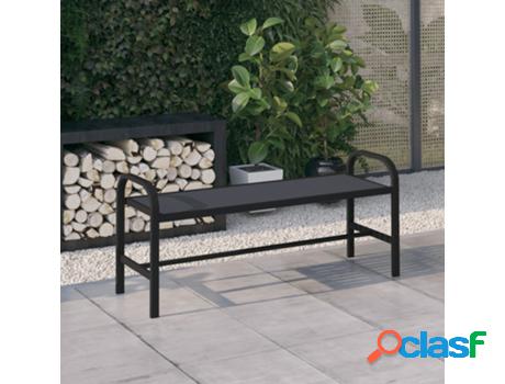 Banco de Jardín VIDAXL 124,5 Cm Acero Y Wpc Negro