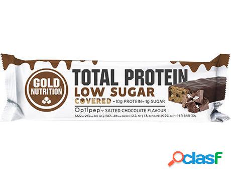 Barra Proteíca GOLDNUTRITION Low Sugar Covered Salted