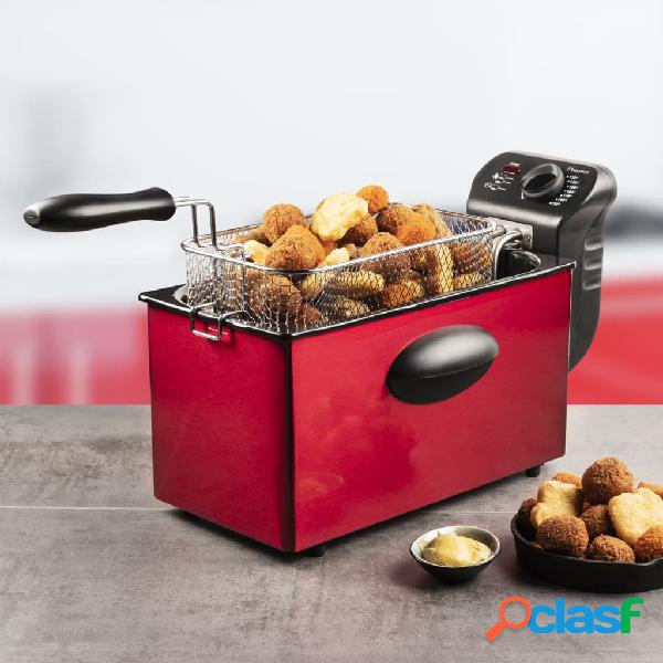 Bestron Freidora con zona fría AF357R rojo 3,5 L 2000 W