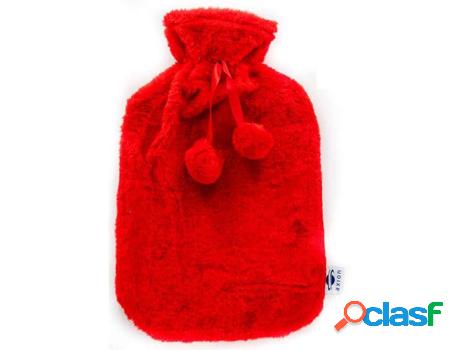 Bolsa de Agua Caliente AXION GMBH con Funda de Felpa Roja