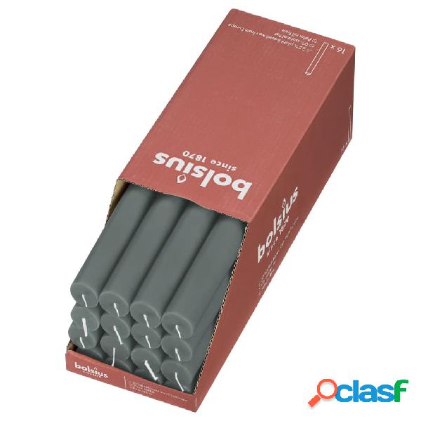 Bolsius Velas de mesa Shine 16 uds verde eucalipto 27 cm