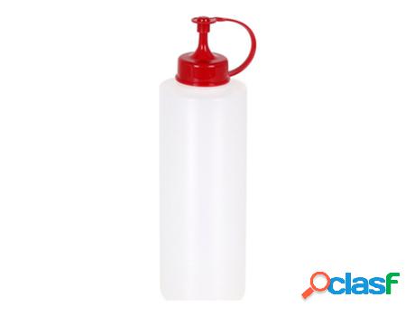 Bote Para Salsas Qlux Rojo Blanco Plástico (600 Ml)