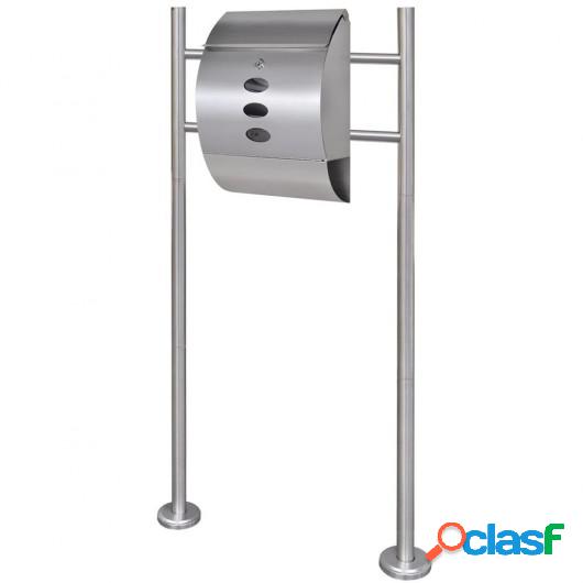 Buzón con soporte de acero inoxidable