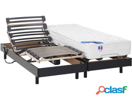 Cama Articulada DREAMEA (Negro - Madera - 2x80x200 cm)