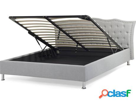 Cama BELIANI Metz (Gris - Poliéster -215x192x103 cm)